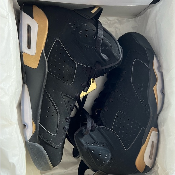 Nike Air Jordan 6 Retro DMP Mens 8 Black/Metallic Gold/Black - Picture 2 of 8